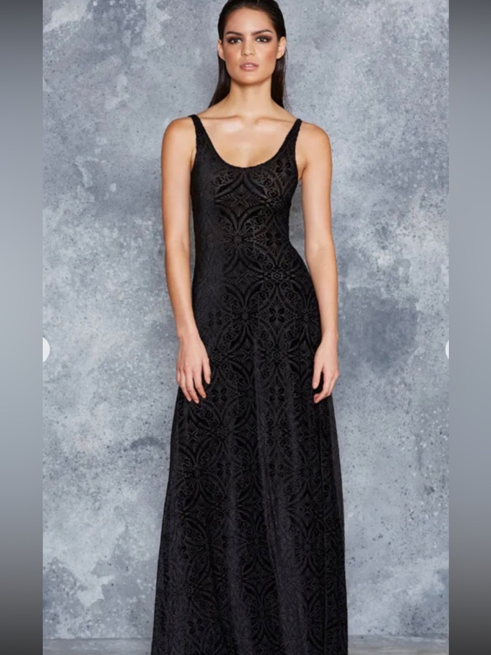 BlackMilk Burned Velvet Maxi Dress